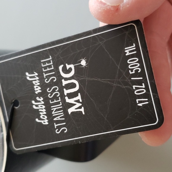 Stainless Steel embossed ghost mug with travel lid NWT - Picture 8 of 9